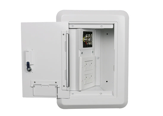 EHWB4-WH Evolution™ Four Gang Hinged Wall Box in White