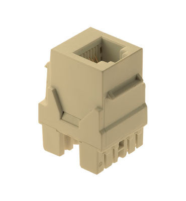 6P6C Keystone Connector in Ivory