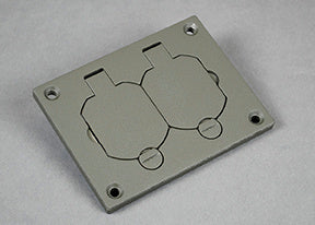 828R-TCAL-GY Omnibox® Rectangular Gray Duplex Cover Plate